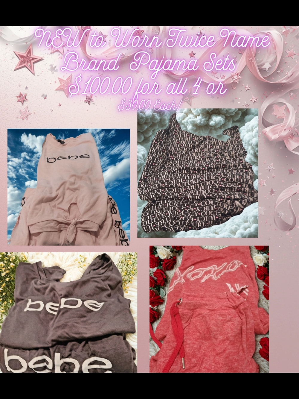 bebe . Juicy Couture.        X's & O's. Lounge Sets